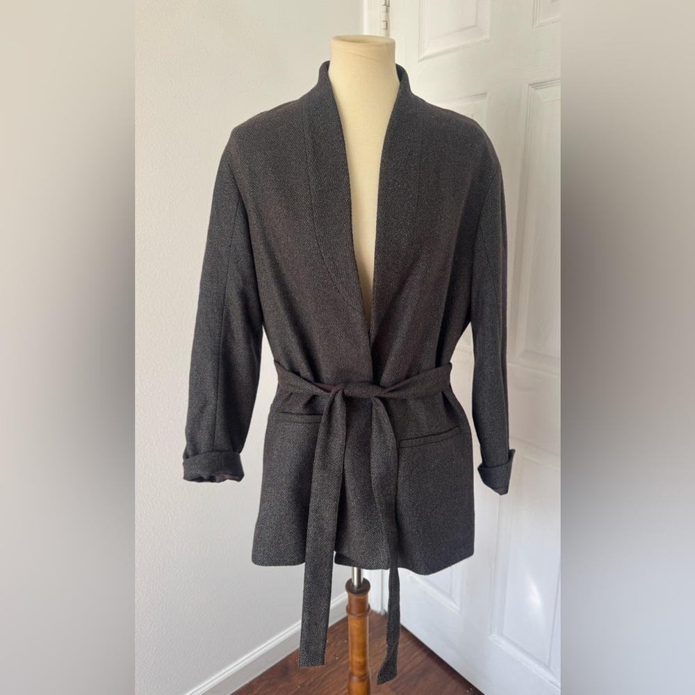 See by Chloe Blazer Brown Wool Blend Side Slits Career Office Luxe Size 4